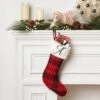 20" Plaid Monogram Christmas Holiday Stocking With Faux Fur Cuff Red/Green/White - Wondershop™ -Wonder Shop USA GUEST 006c9fc4 976c 494d 8f66 7a3c776e518b