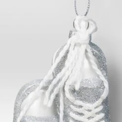 5.31" Christmas Glass Silver Shoes Ornament - Wondershop™ -Wonder Shop USA GUEST 04d6b78e f20e 4dab b29e bc8ba94e0f0d