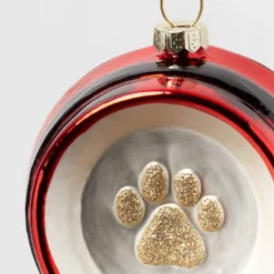 Glass Santa Belt Pet Bowl With Glittered Paw Print Christmas Tree Ornament Red/Black/Gold - Wondershop™: Indoor Decor -Wonder Shop USA GUEST 05a32794 108e 4bdb 85e4 09da71a74034