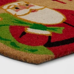 1'6"x2'6" Christmas Santa 'Ho Ho Ho' Coir Doormat Red - Wondershop™: Outdoor Novelty Rug, Medium Pile, Latex Backing -Wonder Shop USA GUEST 0682064f b537 4778 93cf 1e29837610f1