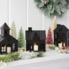 3pc Lit Metal House Decorative Christmas Figurine Set - Wondershop™ Black: Tabletop Indoor Decor, Battery-Powered -Wonder Shop USA GUEST 0a6099ac d230 4f5d 804a 1d06978f18be