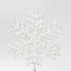 13.5" Pre-lit Snowflake Christmas Warm White LED Lights Tree Topper - Wondershop™ -Wonder Shop USA GUEST 0bd112e4 70c9 43ea b229 b1bbe00d4d17