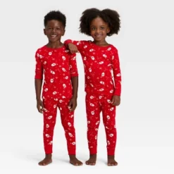 Toddler Santa Print Ribbed Long Sleeve Shirt And Pants Holiday Matching Family Pajama Set - Wondershop™ Red -Wonder Shop USA GUEST 0c6aef60 4ce4 4cea 922d da90c6749793