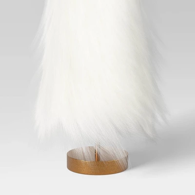 18" Faux Fur Christmas Tree Sculpture - Wondershop™ White 4 18" Faux Fur Christmas Tree Sculpture - Wondershop™ White - Image 2