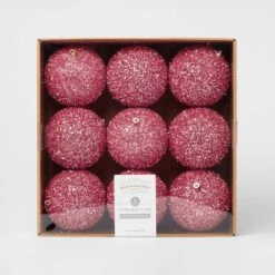 9pc Tinsel Ball Christmas Tree Ornament Set - Wondershop™ -Wonder Shop USA GUEST 1041cffc e6c8 4e2c 8cdc 89b2c9d9a79a