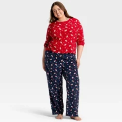 Women's Santa Print Microfleece Holiday Matching Family Pajama Pants - Wondershop™ Navy Blue -Wonder Shop USA GUEST 11b61109 58a6 4243 a3e2 d8b5a8f0a6b9