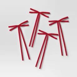 4ct Faux Velvet Fabric Christmas Decorative Bow - Wondershop™ -Wonder Shop USA GUEST 120bbc88 c943 4817 bb89 1ee597fa20fe