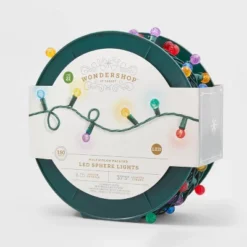 150ct LED Faceted Sphere Christmas String Lights Spool With Green Wire - Wondershop™ -Wonder Shop USA GUEST 127e0a7f 5268 4fcd 9aeb 45676b319673
