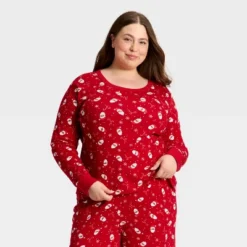 Women's Santa Print Ribbed Long Sleeve Holiday Matching Family Pajama Shirt - Wondershop™ Red 11 Women's Santa Print Ribbed Long Sleeve Holiday Matching Family Pajama Shirt - Wondershop™ Red -Wonder Shop USA GUEST 162effef 66c5 45d5 a87e 64de9eecac11