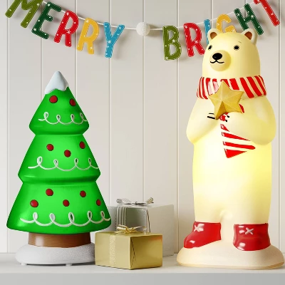 Christmas Lit Blow Mold Tree Decor - Wondershop™ 3 Christmas Lit Blow Mold Tree Decor - Wondershop™