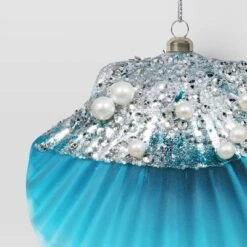 4.25" Christmas Plastic Scallop Ornament Aqua - Wondershop™ -Wonder Shop USA GUEST 19ac5aec 7ec8 4990 9c5e 8d9a1c98ed0d
