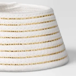 7" Christmas Wrap Mini Tree Collar White Gold - Wondershop™ -Wonder Shop USA GUEST 1a9817d9 0824 4034 87de 149ad458f71e