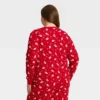 Women's Santa Print Ribbed Long Sleeve Holiday Matching Family Pajama Shirt - Wondershop™ Red -Wonder Shop USA GUEST 20b5d56a 2833 495d 9892 0645878596ff