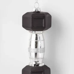 5.5" Dumbbell Glass Christmas Tree Ornament - Wondershop™ -Wonder Shop USA GUEST 24eeb6ce c451 494c 9edd 9df2b0cb187d