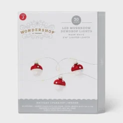 30ct LED Dewdrop With Red Mushrooms Christmas Indoor Novelty String Lights Warm White With Silver Wire - Wondershop™: Fairy Lights -Wonder Shop USA GUEST 29b7d827 6c97 4c3f a5ff f33b1b3adbdc