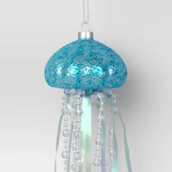 12" Christmas Iridescent Glass Jelly Fish Ornament Light Blue - Wondershop™ -Wonder Shop USA GUEST 2be4a19a f17a 4a03 99d9 8e5ce4a474dc