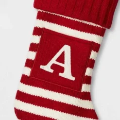 Knit Striped Monogram Christmas Stocking - Wondershop™ -Wonder Shop USA GUEST 2c67314e 660c 41fc 87c2 78e41e36e4ef
