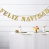 6' Wood 'Feliz Navidad' Christmas Word Garland Gold - Wondershop™: Horizontal Ready-to-Hang Decor