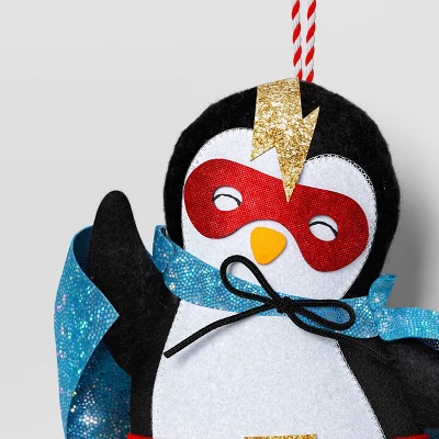 5.25" Christmas Fabric Superhero Ornament Penguin - Wondershop™ 4 5.25" Christmas Fabric Superhero Ornament Penguin - Wondershop™ - Image 2