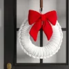 24" Christmas White Tube Yarn Red Bow Wreath - Wondershop™ 2 24" Christmas White Tube Yarn Red Bow Wreath - Wondershop™ -Wonder Shop USA GUEST 308afdd6 22f8 4634 9974 5b10d0e53697