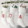 Knit Monogram Christmas Stocking White - Wondershop™