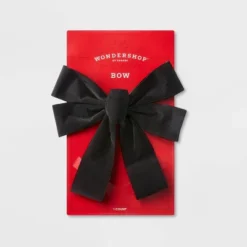 11" Velvet Christmas Bow Black - Wondershop™: Decorative Accessory -Wonder Shop USA GUEST 34880fd5 68dc 428b a6db a9a30522cc17