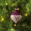 Christmas Swirl Onion Light Pink Ornament - Wondershop™