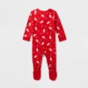 Baby Santa Print Ribbed Holiday Matching Family Footed Pajama - Wondershop™ Red -Wonder Shop USA GUEST 35c7b1b0 33e8 46f7 8103 1016271a9b4b