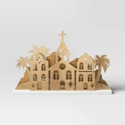 9.3" Christmas Lit Houses And Mountains Scene Decor - Wondershop™ -Wonder Shop USA GUEST 374bc1d5 62bb 413b b8f4 d7f15e9212ae