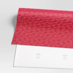 30" 50 Sq Ft Christmas Roll Wrap Merry Christmas On Red - Wondershop™ -Wonder Shop USA GUEST 3c4574c7 465a 4590 b9c5 6f98e757c317