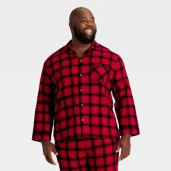 Men's Plaid Flannel Long Sleeve Shirt And Pants Holiday Matching Family Pajama Set - Wondershop™ Red/Black -Wonder Shop USA GUEST 41251329 ded7 4899 8f54 93b9cbc1e02c