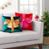 16" Christmas Red Square Pillow With Hot Pink Bow - Wondershop™ -Wonder Shop USA GUEST 4227646e 52b7 4329 a06f 0532e5d7929d 1