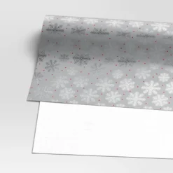 30” 20 Sq Ft Christmas Roll Wrap Silver Snowflake On Grey - Wondershop™ -Wonder Shop USA GUEST 46570e85 4203 4d80 88b7 2c7ce931831a