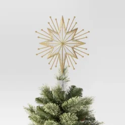14.5" Lit-Led Gold Starburst Painted Gold Beads Warm White Lights Christmas Tree Topper - Wondershop™ -Wonder Shop USA GUEST 4b679217 2a49 4ee6 8f01 55885b03fc9b