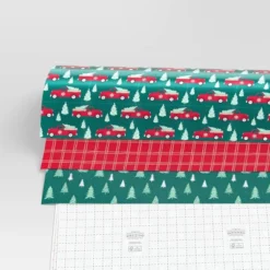 30” 3pk 180 Sq Ft Christmas Wrap Pack Trucks/Plaid/Trees - Wondershop™ -Wonder Shop USA GUEST 4d8d6e0a 6e0e 4c0d 9dce 040d9183c5d4
