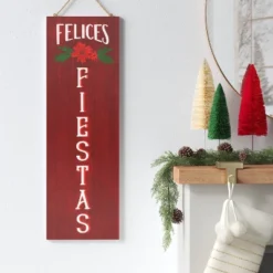 Reversible 'Felices Fiestas' To 'Feliz Navidad' Wood Christmas Wall Décor Dark Red/White - Wondershop™ -Wonder Shop USA GUEST 4ec5963e 7b80 44f1 914a 0860bd328948