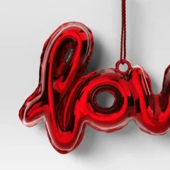 4" Christmas Metallic "Love" Ornament Red - Wondershop™ -Wonder Shop USA GUEST 4f9d0d2e a0d0 4616 83aa cb9e51c43dfc