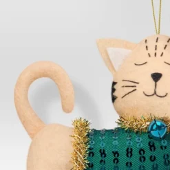 4" Christmas Cat Green Sweater Ornament - Wondershop™ -Wonder Shop USA GUEST 5384bcd3 5660 4e1b aee6 c70040eaf46e