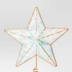 11" Unlit Gold Metal Iridescent Wrap 5 Point Star Double Sided Christmas Tree Topper - Wondershop™ 5 11" Unlit Gold Metal Iridescent Wrap 5 Point Star Double Sided Christmas Tree Topper - Wondershop™ -Wonder Shop USA GUEST 5a8d9b84 761c 4a32 8cab ed9328d34248
