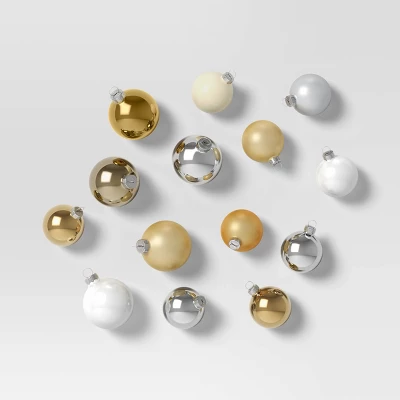 42pc Round Glass Christmas Tree Ornament Set - Wondershop™ 7 42pc Round Glass Christmas Tree Ornament Set - Wondershop™ - Image 5