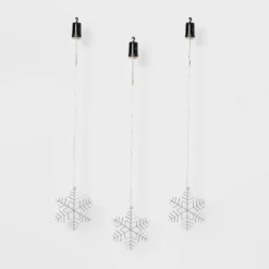 3pk Battery Operated LED Hanging Metal Snowflake Christmas Lights - Wondershop™: Indoor/Outdoor Use With Timer -Wonder Shop USA GUEST 5b52d8b2 04a3 42b1 b48e 745b135e8b89