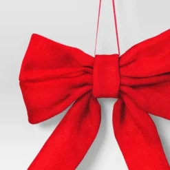 6.5" Christmas Velvet Bow Ornament Red - Wondershop™ -Wonder Shop USA GUEST 5d17d1fe cf3b 4c4e 9e15 239ed9205e98
