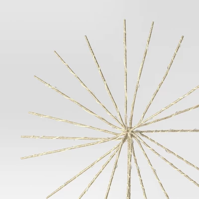 14" Pre-lit Dewdrop Glittered Starburst Christmas Tree Topper Champagne With Cool White Twinkle/Warm White Steady Lights - Wondershop™ 5 14" Pre-lit Dewdrop Glittered Starburst Christmas Tree Topper Champagne With Cool White Twinkle/Warm White Steady Lights - Wondershop™ - Image 3