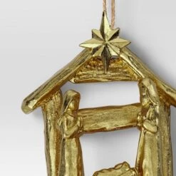 Christmas Gold Resin Nativity Scene Ornament - Wondershop™ -Wonder Shop USA GUEST 5ecc59d1 dbdc 496e b413 6887dc30d3d9