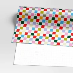 30” 25 Sq Ft Christmas Roll Wrap Multi-Colored Check - Wondershop™ -Wonder Shop USA GUEST 63b80078 7887 4b5e 9fca 5d8e3a1b21f3