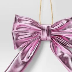 6.75" Christmas Metallic Bow Ornament Light Pink - Wondershop™ -Wonder Shop USA GUEST 653603f9 251e 49f6 8ebc daa17b9081d3