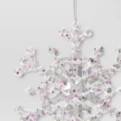 5" Christmas Iridescent Plastic Snowflake Ornament - Wondershop™ -Wonder Shop USA GUEST 6664b39d 3c14 419d a762 b62582cc33b3