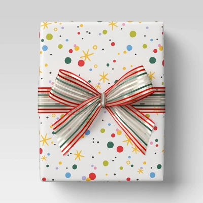 30' Christmas Fabric Ribbon Red White Green Striped - Wondershop™ 3 30' Christmas Fabric Ribbon Red White Green Striped - Wondershop™