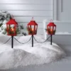 3pc Incandescent Red Metal Lantern With Greenery Christmas Novelty Path Light Clear - Wondershop™: UL Listed, Festive Outdoor Decor -Wonder Shop USA GUEST 7308c8a2 650e 4580 938b ff48ef349f9b