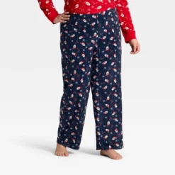 Women's Santa Print Microfleece Holiday Matching Family Pajama Pants - Wondershop™ Navy Blue -Wonder Shop USA GUEST 7385cb31 c4e3 4605 b220 2a87b1b2f5cb